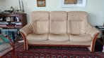 Canapé Fjord’s cuir beige, Huis en Inrichting, Ophalen, Gebruikt, Vintage, Driepersoons