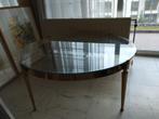 glazen ronde tafel, Métal, 100 à 150 cm, 100 à 150 cm, Rond