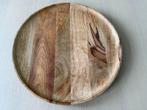 Rond houten dienblad (40 cm), Huis en Inrichting, Woonaccessoires | Dienbladen, Ophalen of Verzenden, Zo goed als nieuw, Rond