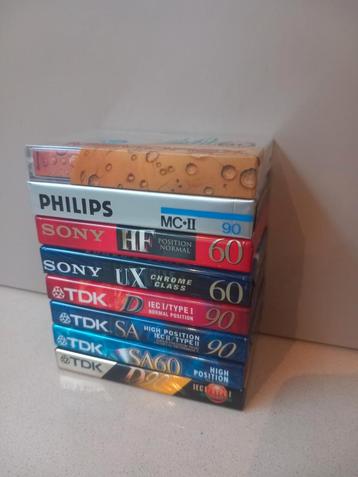 8 nieuwe cassettes- TDK Philips Sony Memorex beschikbaar voor biedingen