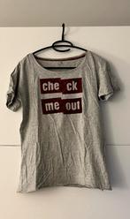 Only grijze T-shirt met tekst, Kleding | Dames, T-shirts, Only, Ophalen of Verzenden, Zo goed als nieuw, Korte mouw