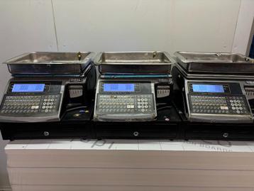 Weegschalen groenten en fruit (3 stuks, gekoppeld), Elektronische apparatuur, Weegschalen, Ophalen, Winkelweegschaal, Digitaal