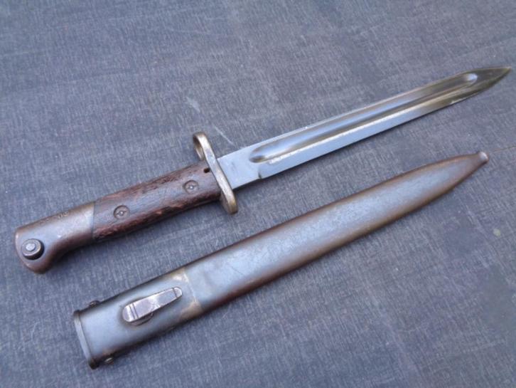 Portugese M1904 bajonet met schede, Duits fabrikaat, Verzamelen, Militaria | Algemeen, Landmacht, Mes of Dolk, Ophalen of Verzenden