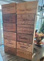 Zeer oude wijnkisten, bekende merken, Huis en Inrichting, Woonaccessoires | Kisten, Ophalen, Zo goed als nieuw