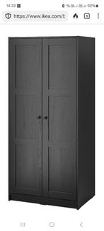 Armoire 2 portes brun noir Ikea Rakkestad 79x176x55, Maison & Meubles, Comme neuf, Enlèvement ou Envoi