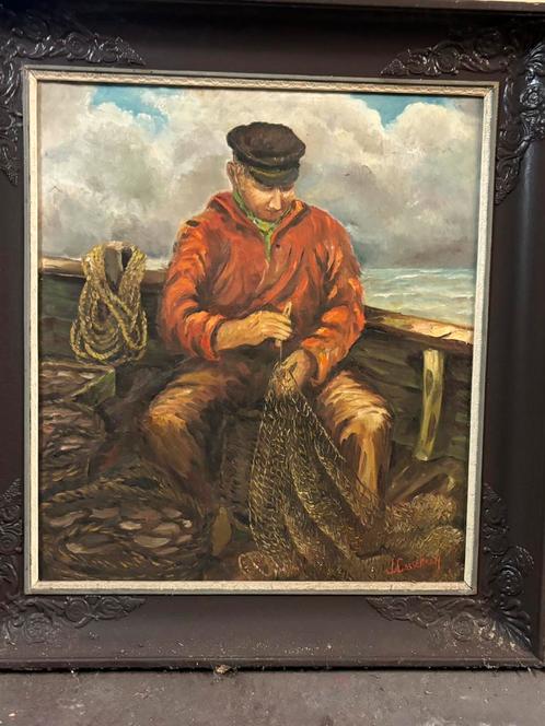 Bekende schilderijen visserij., Antiquités & Art, Art | Peinture | Classique, Enlèvement ou Envoi