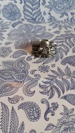 Bague métal tête de mort allongé anneau réglable, Enlèvement ou Envoi, Comme neuf