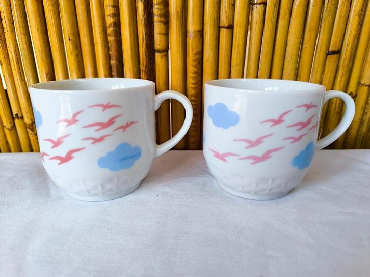 Twee vintage 1970 Bareuther Waldsassen kopjes / mugs Bavaria, Antiek en Kunst, Antiek | Porselein, Ophalen of Verzenden