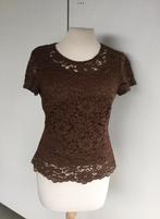 Chemise en dentelle à manches courtes, Vêtements | Femmes, Manches courtes, Enlèvement ou Envoi, Taille 36 (S), Brun