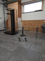TV/stereo meubel  + dubbele glazen salontafel, Ophalen, Zo goed als nieuw, Glas
