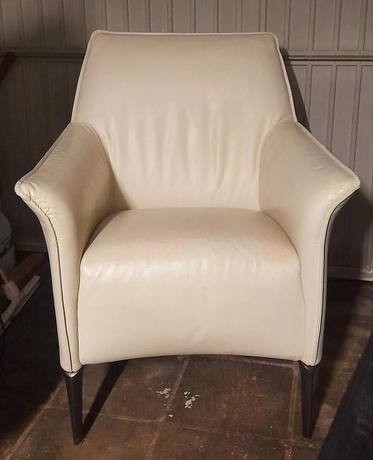 LEOLUX MAYURO fauteuil cuir, Huis en Inrichting, Fauteuils, Hout, Leer, Ophalen of Verzenden
