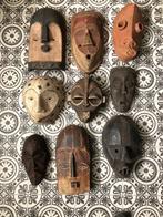 Lot 2 - 9 masques anciens - Congo, Antiquités & Art, Enlèvement ou Envoi