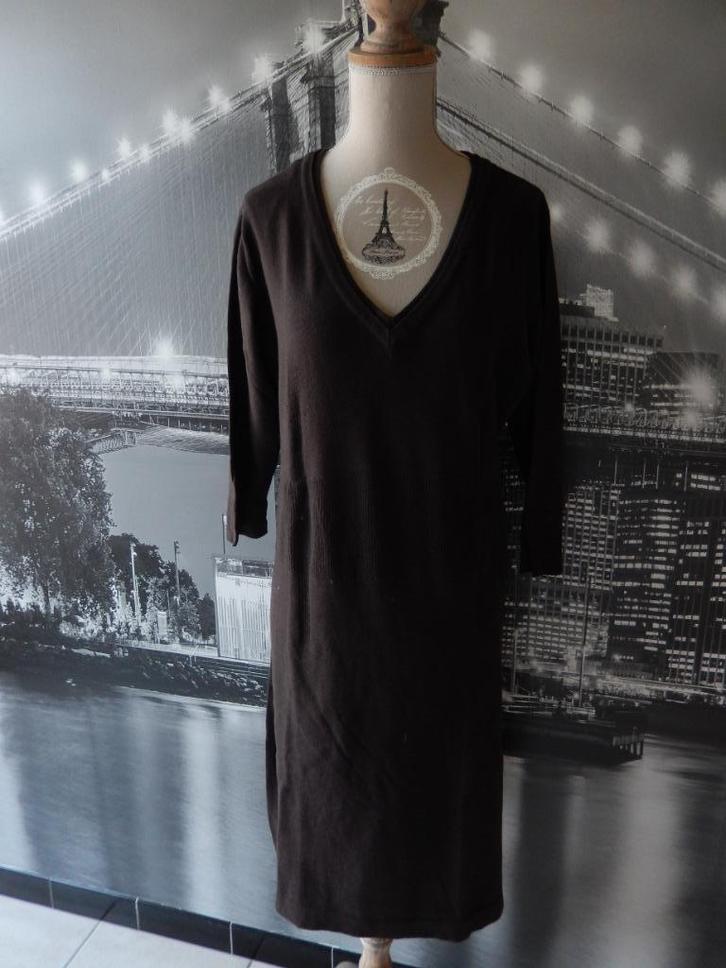 kleedje jurk Woman & Soul - 42, Kleding | Dames, Jurken, Zo goed als nieuw, Maat 42/44 (L), Bruin, Onder de knie, Verzenden