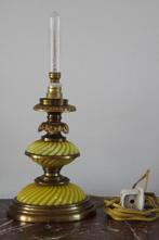 Vintage lamp in messing en gedraaid glas - art deco-stijl, Antiek en Kunst, Antiek | Verlichting, Ophalen of Verzenden