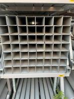 Buizen vierkant 80 mm x 80 mm grijs, Neuf, 80 mm ou plus, 2 à 4 mètres, PVC