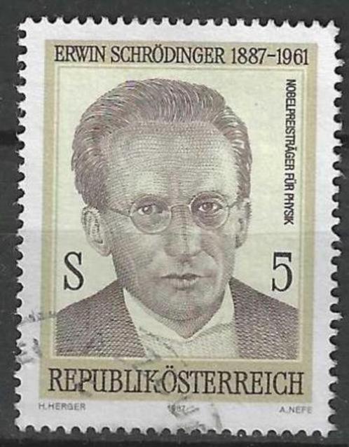 Oostenrijk 1987 - Yvert 1721 - Erwin Schrodinger (ST), Timbres & Monnaies, Timbres | Europe | Autriche, Affranchi, Envoi