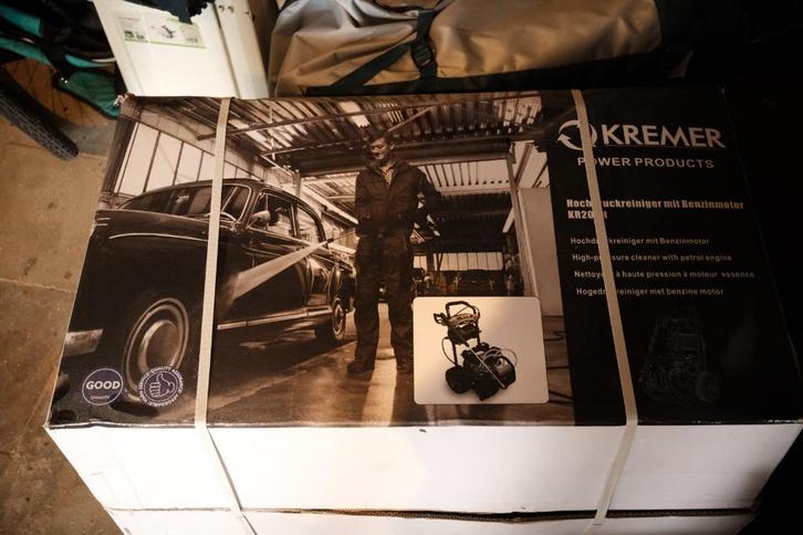 Hogedrukreiniger Kremer KR200H NOG NIEUW IN DOOS, Tuin en Terras, Hogedrukreinigers, Nieuw, Benzine, Ophalen