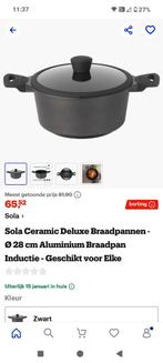 Braadpan Sola, Huis en Inrichting, Ophalen of Verzenden, Keramische plaat, Koekenpan of Braadpan, Nieuw