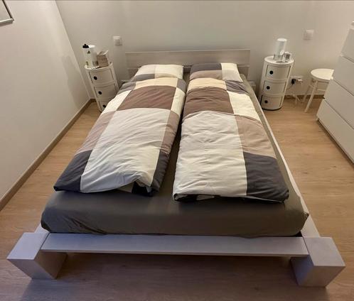 Tweepersoonsbed met boxspring en TEMPUR matras 140x200, Huis en Inrichting, Slaapkamer | Bedden, Zo goed als nieuw, Ophalen