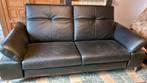 zetel in leder, Huis en Inrichting, Zetels | Zetels, Ophalen, Driepersoons, Leer, Zo goed als nieuw