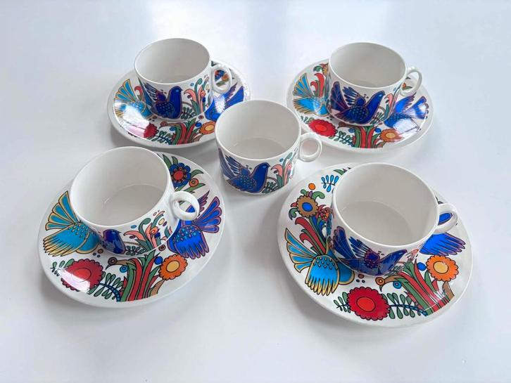 Villeroy & Boch Acapulco, set koffietassen + ondertassen, Maison & Meubles, Cuisine | Vaisselle, Comme neuf, Tasse(s) et/ou soucoupe(s)