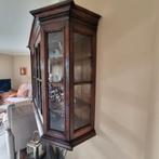 Antieke eikenhouten vitrinekast, Huis en Inrichting, Kasten | Vitrinekasten, Ophalen, Gebruikt, Eikenhout