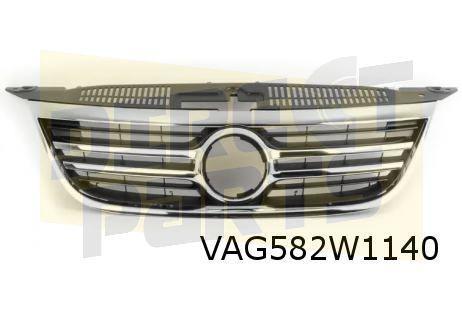 Volkswagen Tiguan (1/08-4/16) -6/11 grille (met chrome sierl, Auto-onderdelen, Carrosserie, Bumper, Volkswagen, Voor, Nieuw, Verzenden
