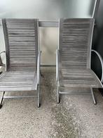 Chaises en bois massif avec structure en aluminium, Jardin & Terrasse, Enlèvement, Utilisé, Bois