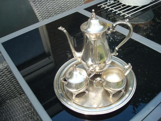 service à café vintage en argent, entièrement intact., Antiquités & Art, Antiquités | Services (vaisselle) complet, Enlèvement ou Envoi