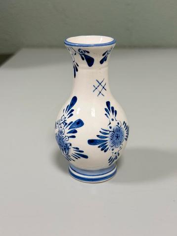 Delfts blauw aardewerk kleine vaas vaasje faience decoratie beschikbaar voor biedingen
