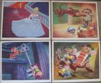4 oude prenten Assepoester (Cadum Zeep), Verzamelen, Ophalen of Verzenden, Assepoester of Belle, Gebruikt, Plaatje of Poster