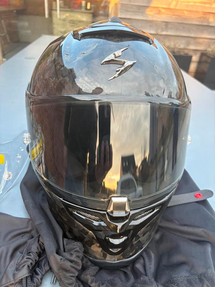 Scorpion EXO-R1 evo II Air carbon onyx zwart, Motoren, Kleding | Motorhelmen, Dames, Heren, Integraalhelm, M, Overige merken, Nieuw zonder kaartje