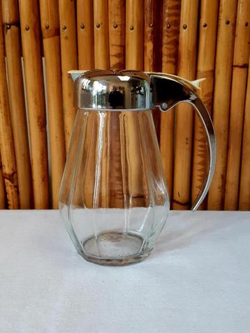 Vintage UWO Germany glazen suikerschaal/maatbeker uit 1970, Gebruikt, Ophalen of Verzenden, Glas, Kom(men)