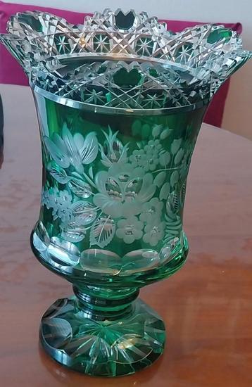 Prachtige kristallen vaas van Meissen 