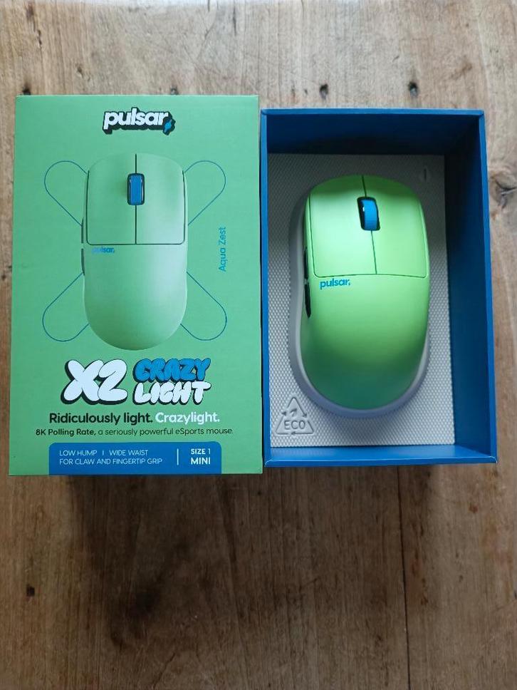 Pulsar X2 mini Crazylight Aqua Zest 8K, Informatique & Logiciels, Souris, Neuf, Souris, Sans fil, Ergonomique, Souris de gaming