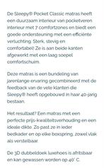 2x sleepy Pocket Classic 80x200 cm, Huis en Inrichting, Slaapkamer | Matrassen en Bedbodems, Ophalen, Gebruikt