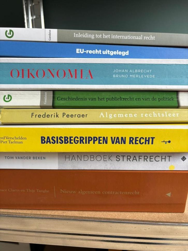 Boeken 1e jaar Rechten UGent, Boeken, Studieboeken en Cursussen, Gelezen, Hoger Onderwijs, Ophalen