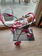 Poppenwagen 3-in-1 (Grijs - roos), Kinderen en Baby's, Ophalen of Verzenden, Gebruikt, Babypop