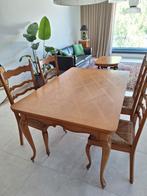 vintage oude tafel met 6 stoelen, Huis en Inrichting, Complete eetkamers, Ophalen, Gebruikt