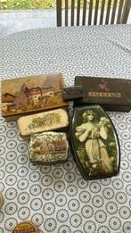 5 oude decoratieve blikken, Ophalen of Verzenden, Gebruikt