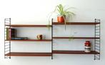 Vintage Nisse Strinning wandrek String teak hout Fifties, Huis en Inrichting, Woonaccessoires | Wandplanken en Boekenplanken, Gebruikt