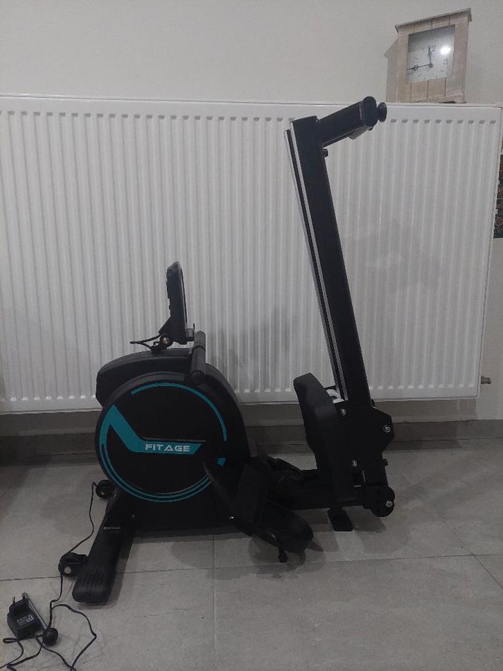 Roeimachine (elektrisch, opplooibaar), Sports & Fitness, Appareils de fitness, Comme neuf, Rameur, Bras, Jambes, Pectoraux, Abdominaux