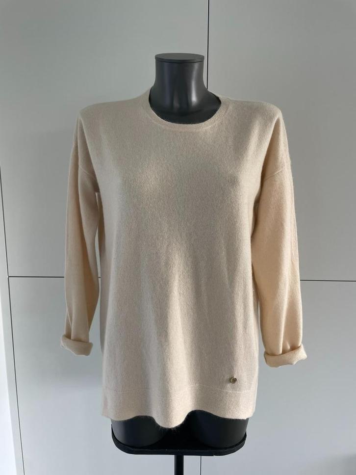 pull 100% kasjmier van Xandres, Kleding | Dames, Truien en Vesten, Zo goed als nieuw, Maat 38/40 (M), Beige, Verzenden