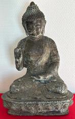 Grote oude Boeddha in gepatineerd brons uit China, Antiek en Kunst, Ophalen of Verzenden