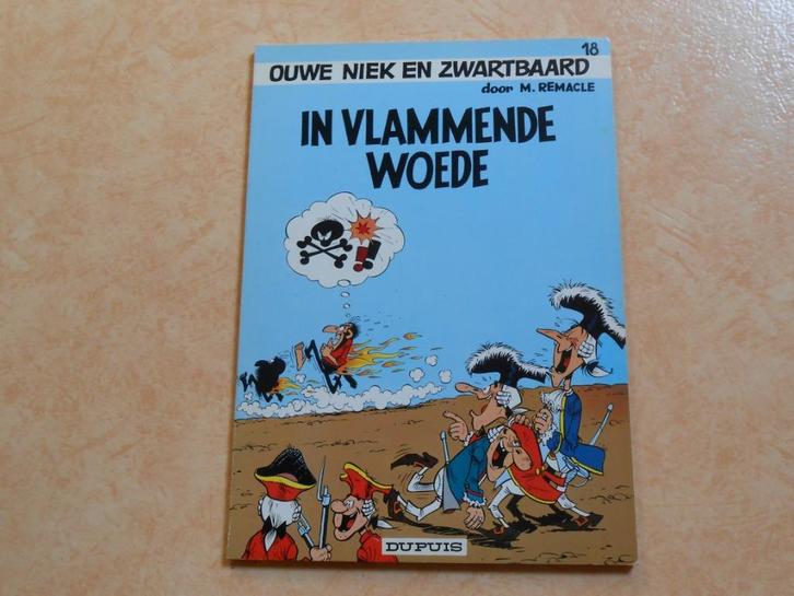Ouwe Niek en Zwartbaard 18 In vlammende woede 1974 1 ste dru, Boeken, Stripverhalen, Nieuw, Eén stripboek, Ophalen of Verzenden