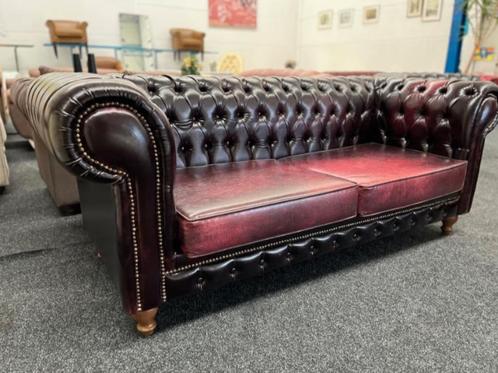 Chesterfield 3 Zits Bank Vegan Leather, Antiek en Kunst, Antiek | Meubels | Stoelen en Sofa's, Ophalen