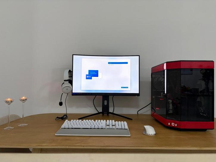 High-end Gaming PC setup, Computers en Software, Desktop Pc's, Gebruikt, Onbekend, SSD, 32 GB, Met videokaart, Met monitor, Gaming