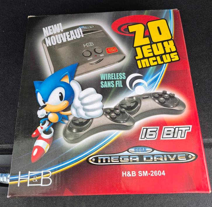 Sega Mega Drive Sonic 20 jeux intégré, Consoles de jeu & Jeux vidéo, Consoles de jeu | Sega, Neuf, Mega Drive, Avec 2 manettes