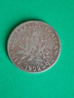 1902 France 2 francs en argent, rare, Envoi, France, Monnaie en vrac, Argent