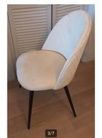 4 Eetkamer stoelen beige fluwelen, Ophalen, Overige kleuren, Nieuw, Leer